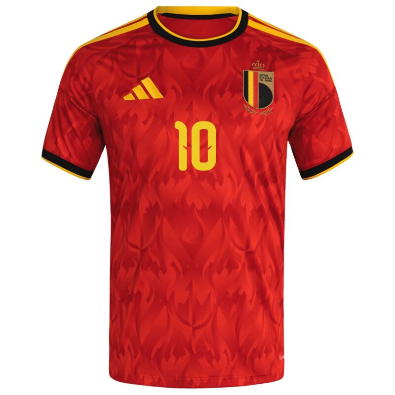 Belgium adidas Home Shirt 2026 with Lukaku 10 printing