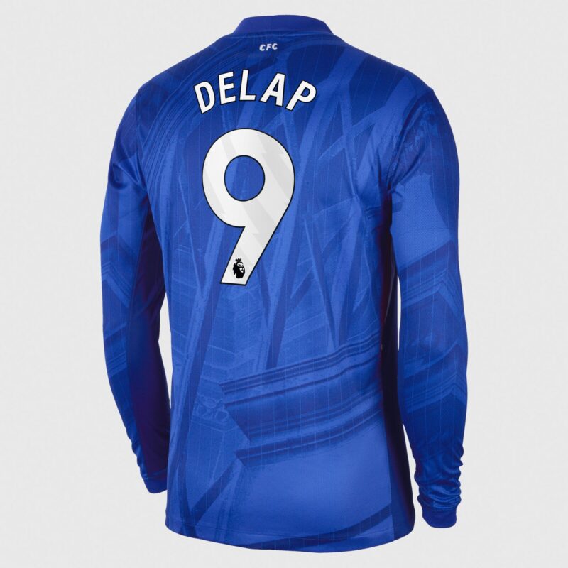 A2B image: chelsea-nike-home-stadium-long-sleeve-shirt-2025-26-with-delap-9-printing Chelsea Nike Home Stadium Long Sleeve Shirt 2025-26 with Delap 9 printing