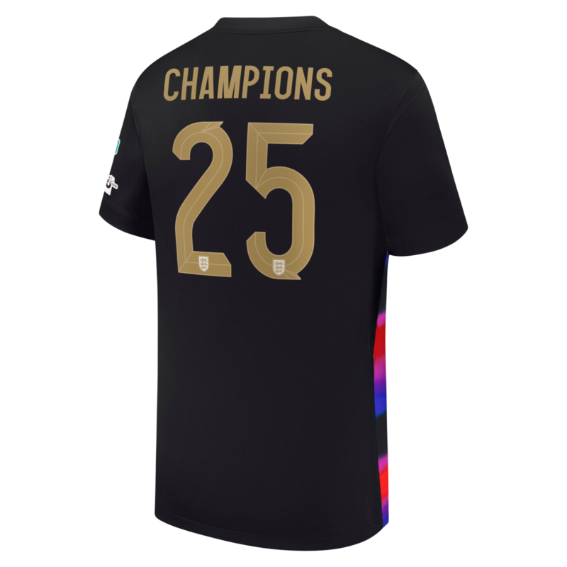 A2B image: england-lionesses-nike-away-stadium-shirt-2025-kids-with-champions-25-printing England Lionesses Nike Away Stadium Shirt 2025 - Kids with Champions 25 printing