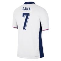 England Nike Dri Fit Adv Home Match Shirt 2025 with Saka 7 printing