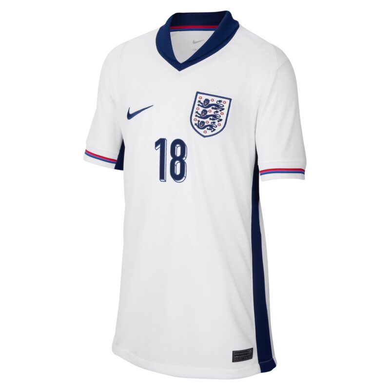 England Nike Home Stadium Shirt 2024 - Kids with Gordon 18 printing
