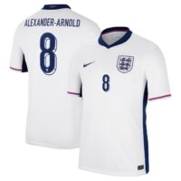 A2B image: england-nike-home-stadium-shirt-2024-with-alexander-arnold-8-printing England Nike Home Stadium Shirt 2024 with Alexander-Arnold 8 printing