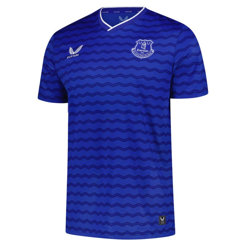 Everton Castore Home Replica Shirt 2025-26 - Kids with Ndiaye 10 printing