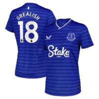Everton Castore Home Replica Shirt 2025-26 - Womens with Grealish 18 printing