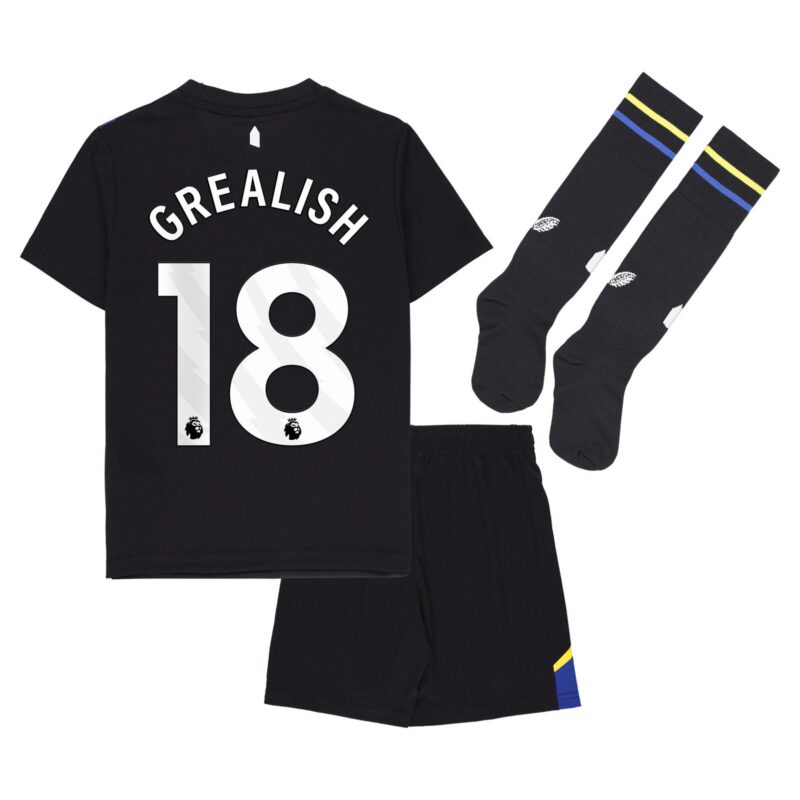 Everton Castore Third Infant Kit 2025-26 with Grealish 18 printing