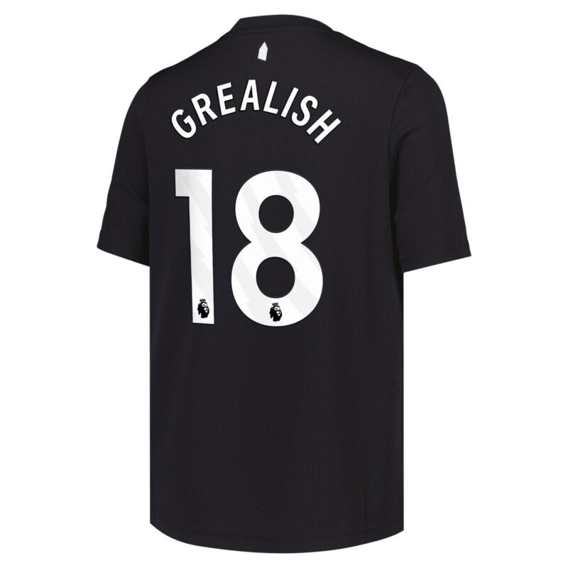 Everton Castore Third Replica Shirt 2025-26 - Kids with Grealish 18 printing
