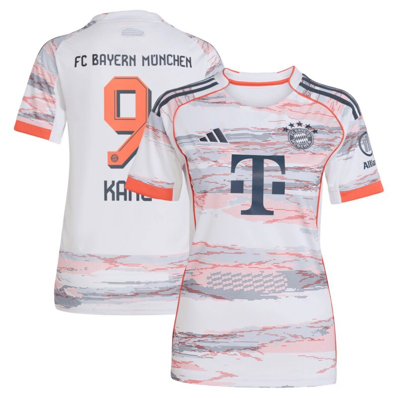 A2B image: fc-bayern-adidas-away-shirt-2025-26-womens-with-kane-9-printing FC Bayern adidas Away Shirt 2025-26 - Womens with Kane 9 printing