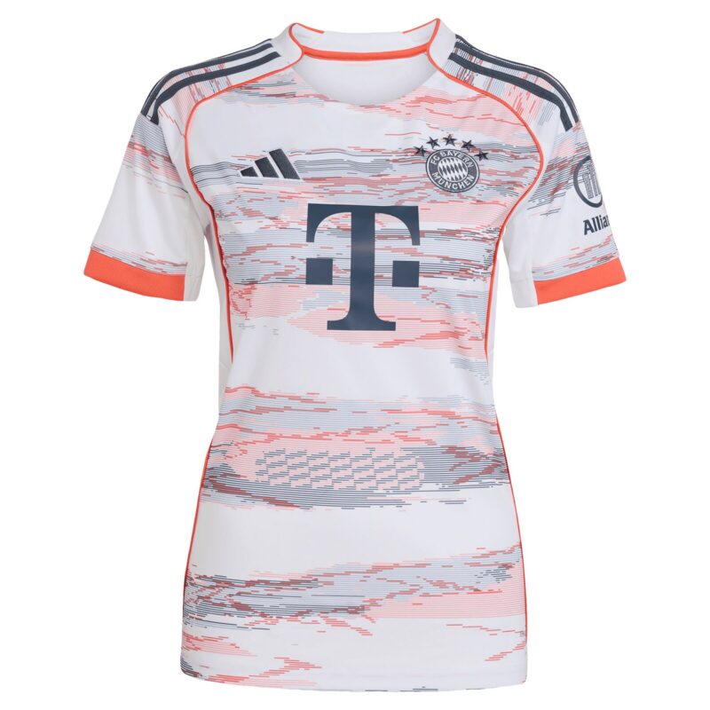 A2B image: fc-bayern-adidas-away-shirt-2025-26-womens-with-kane-9-printing FC Bayern adidas Away Shirt 2025-26 - Womens with Kane 9 printing