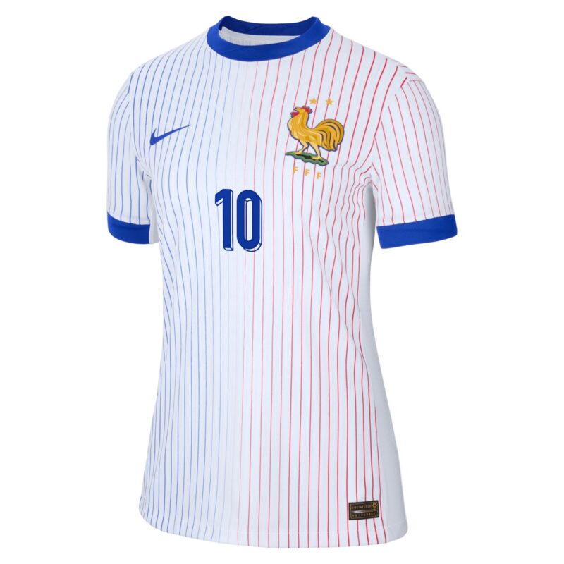 France Nike Dri-FIT ADV Away Match Shirt 2024 - Womens with Mbappe 10 printing