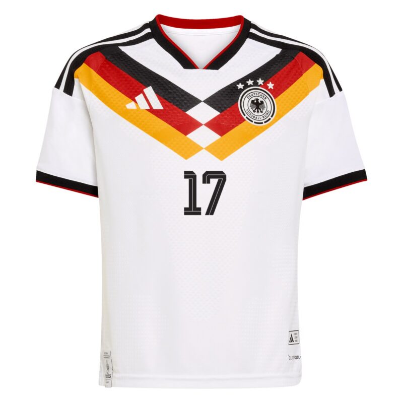 A2B image: germany-national-team-adidas-home-authentic-shirt-2026-kids-with-wirtz-17-printing Germany National Team adidas Home Authentic Shirt 2026 - Kids with Wirtz 17 printing