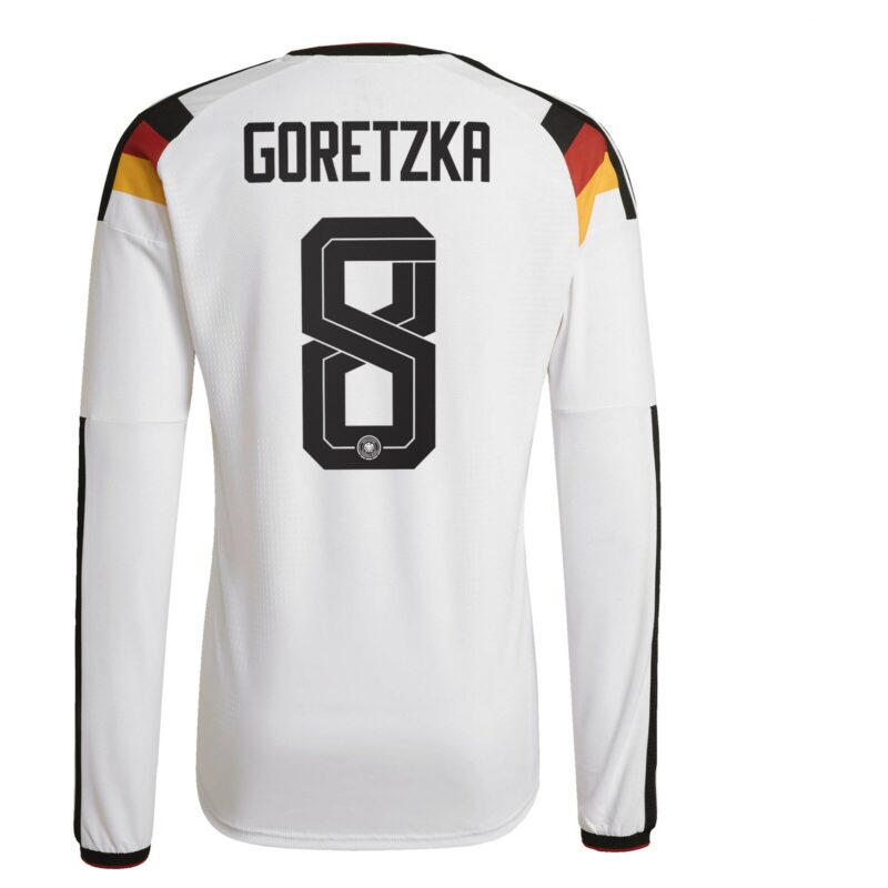 A2B image: germany-national-team-adidas-home-authentic-shirt-2026-long-sleeve-with-goretzka-8-printing Germany National Team adidas Home Authentic Shirt 2026 - Long Sleeve with Goretzka 8 printing