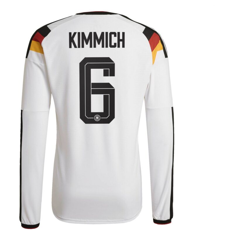 Germany National Team adidas Home Authentic Shirt 2026 - Long Sleeve with Kimmich 6 printing