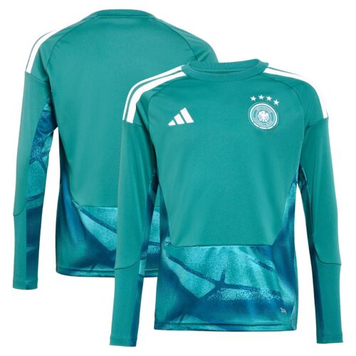 A2B image: germany-national-team-adidas-home-goalkeeper-shirt-2026-long-sleeve-kids Germany National Team adidas Home Goalkeeper Shirt 2026 - Long Sleeve - Kids