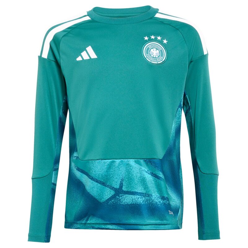 A2B image: germany-national-team-adidas-home-goalkeeper-shirt-2026-long-sleeve-kids Germany National Team adidas Home Goalkeeper Shirt 2026 - Long Sleeve - Kids