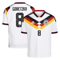 Germany National Team adidas Home Shirt 2026 - Kids with Goretzka 8 printing