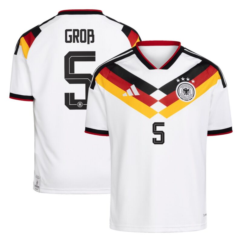 Germany National Team adidas Home Shirt 2026 - Kids with Groß 5 printing