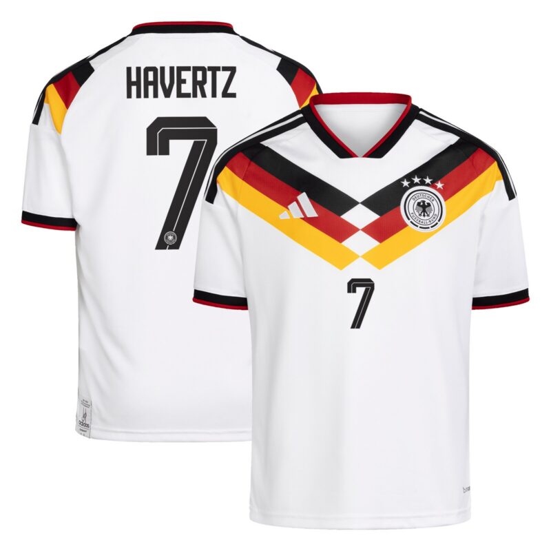 Germany National Team adidas Home Shirt 2026 - Kids with Havertz 7 printing