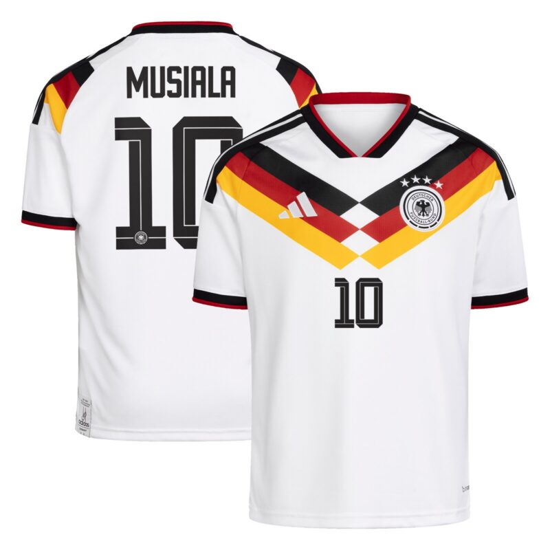 Germany National Team adidas Home Shirt 2026 - Kids with Musiala 10 printing