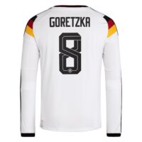 Germany National Team adidas Home Shirt 2026 - Long Sleeve with Goretzka 8 printing