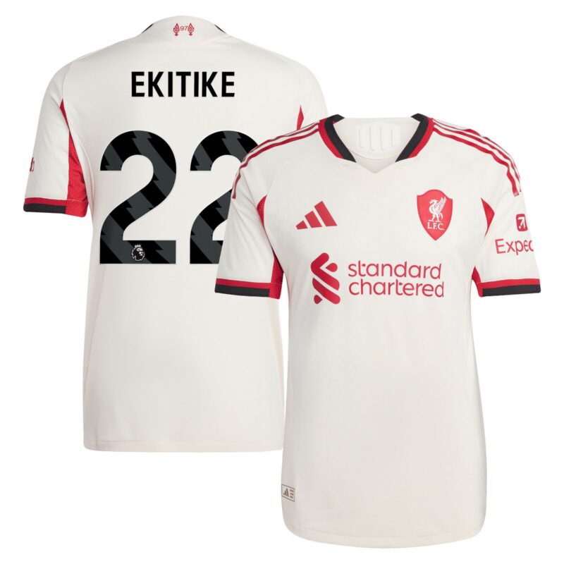 Liverpool adidas Away Authentic Shirt 2025-26 with Ekitike 22 printing