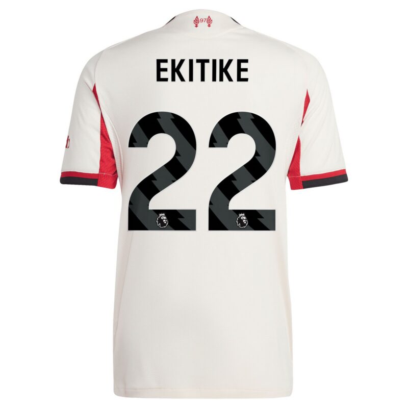 Liverpool adidas Away Authentic Shirt 2025-26 with Ekitike 22 printing