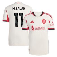Liverpool adidas Away Authentic Shirt 2025-26 with M.Salah 11 printing