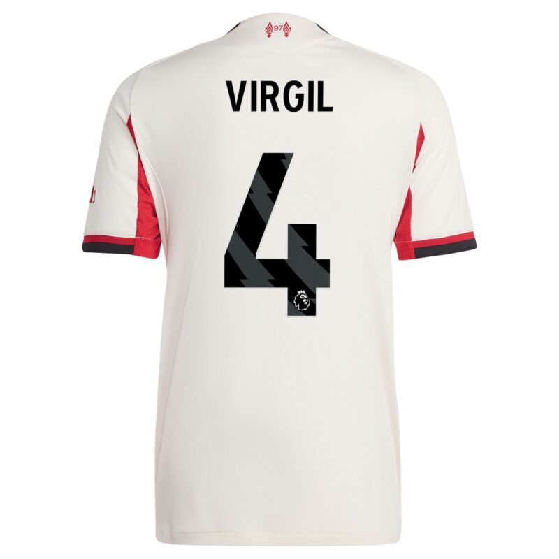 Liverpool adidas Away Authentic Shirt 2025-26 with Virgil 4 printing