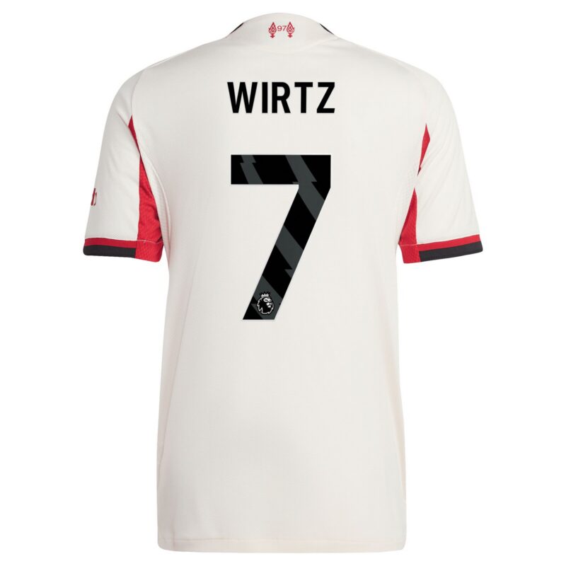 Liverpool adidas Away Authentic Shirt 2025-26 with Wirtz 7 printing