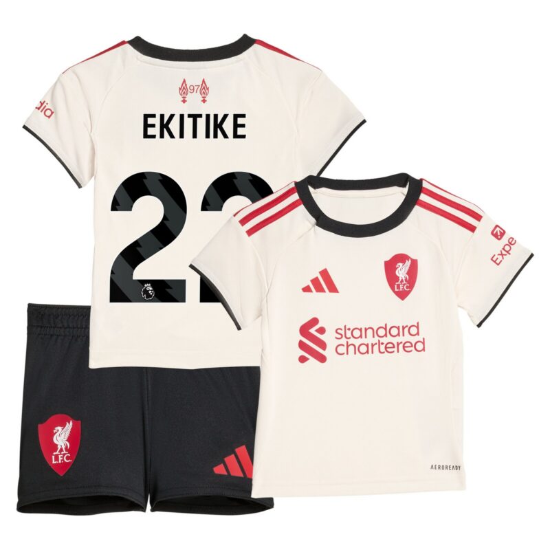 Liverpool adidas Away Babykit 2025-26 with Ekitike 22 printing