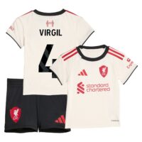 Liverpool adidas Away Babykit 2025-26 with Virgil 4 printing