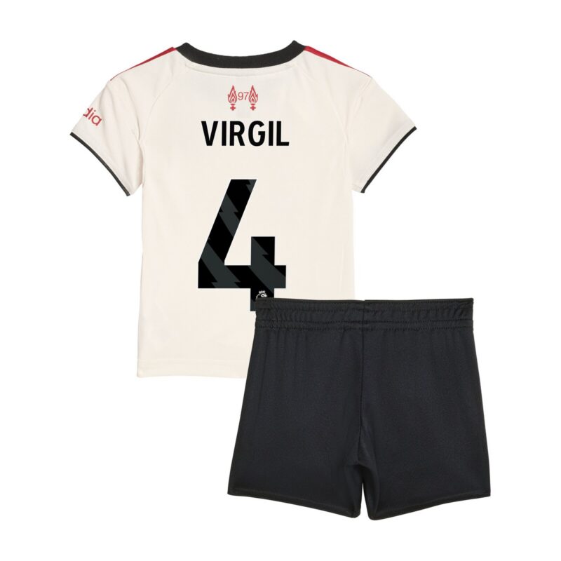 Liverpool adidas Away Babykit 2025-26 with Virgil 4 printing