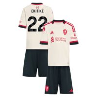 Liverpool adidas Away Minikit 2025-26 with Ekitike 22 printing