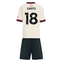 Liverpool adidas Away Minikit 2025-26 with Gakpo 18 printing