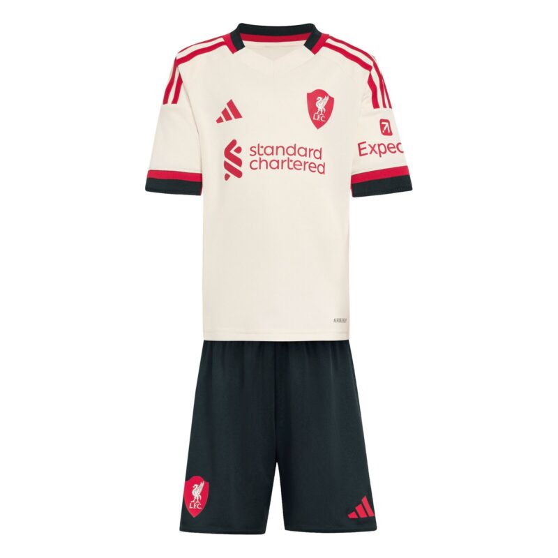 Liverpool adidas Away Minikit 2025-26 with M.Salah 11 printing