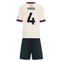 Liverpool adidas Away Minikit 2025-26 with Virgil 4 printing