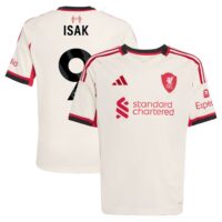 A2B image: liverpool-adidas-away-shirt-2025-26-kids-with-isak-9-printing Liverpool adidas Away Shirt 2025-26 - Kids with Isak 9 printing