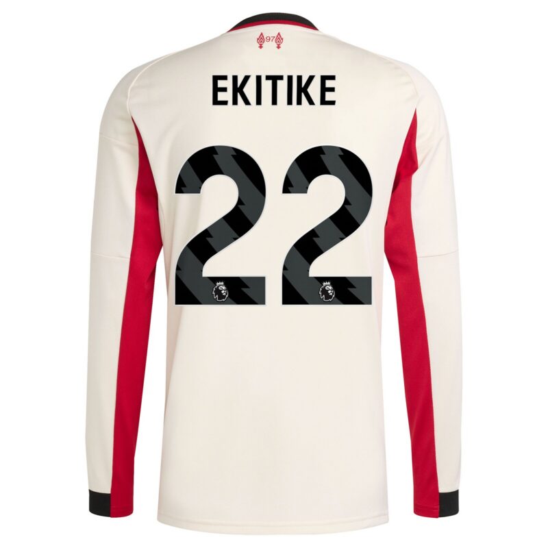 Liverpool adidas Away Shirt 2025-26 - Long Sleeve with Ekitike 22 printing