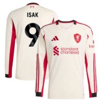 Liverpool adidas Away Shirt 2025-26 - Long Sleeve with Isak 9 printing