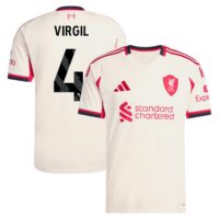 Liverpool adidas Away Shirt 2025-26 with Virgil 4 printing