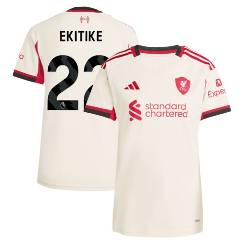 Liverpool adidas Away Shirt 2025-26 - Womens with Ekitike 22 printing