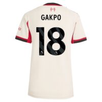 Liverpool adidas Away Shirt 2025-26 - Womens with Gakpo 18 printing