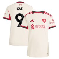 Liverpool adidas Away Shirt 2025-26 - Womens with Isak 9 printing