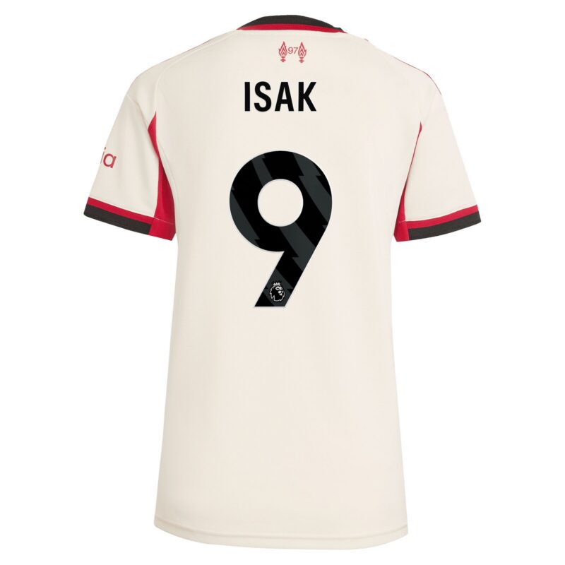 Liverpool adidas Away Shirt 2025-26 - Womens with Isak 9 printing