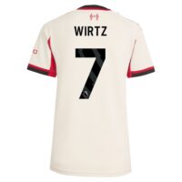 Liverpool adidas Away Shirt 2025-26 - Womens with Wirtz 7 printing