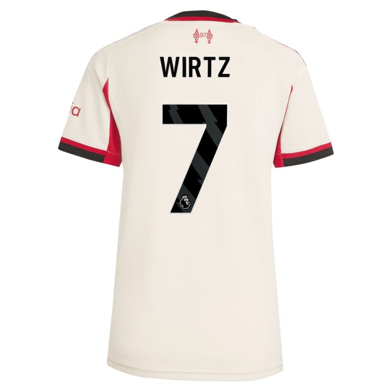 Liverpool adidas Away Shirt 2025-26 - Womens with Wirtz 7 printing