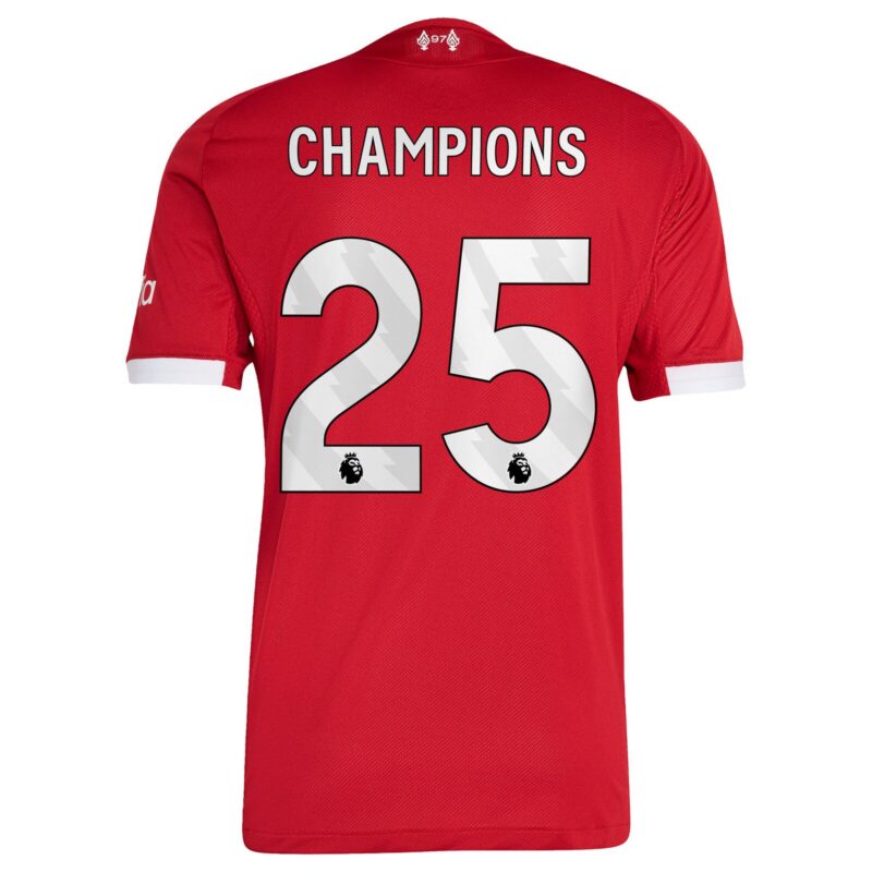 A2B image: liverpool-adidas-home-authentic-shirt-2025-26-with-champions-25-printing Liverpool adidas Home Authentic Shirt 2025-26 with Champions 25 printing