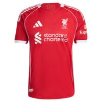 Liverpool adidas Home Authentic Shirt 2025-26 with Ekitike 22 printing