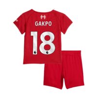 Liverpool adidas Home Babykit 2025-26 with Gakpo 18 printing