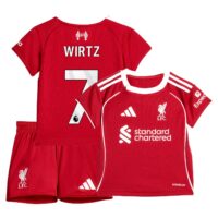 Liverpool adidas Home Babykit 2025-26 with Wirtz 7 printing