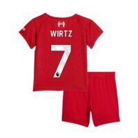 Liverpool adidas Home Babykit 2025-26 with Wirtz 7 printing